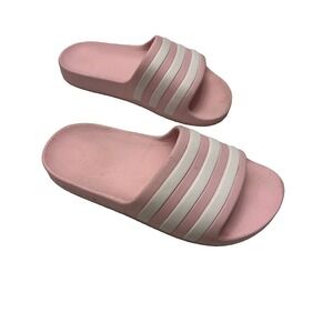 ADIDAS GIRLS SANDALS SIZE 1 Youth Pink Slide On
